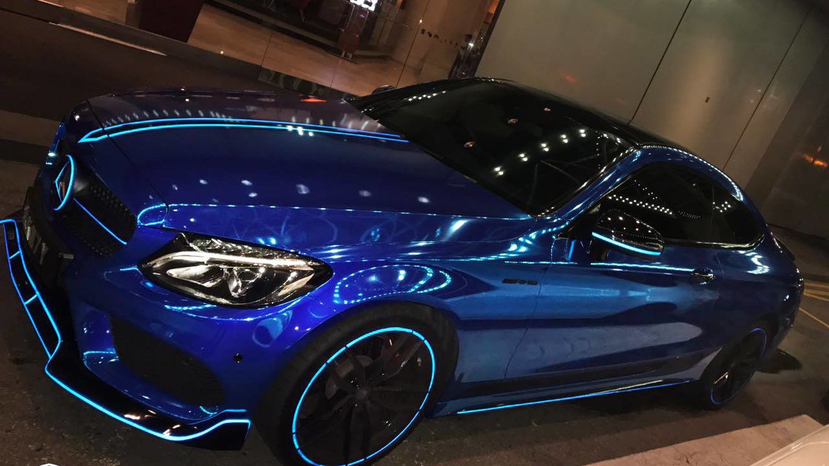 Mercedes Benz C Coupe - Blue Chrome wrap - img 2
