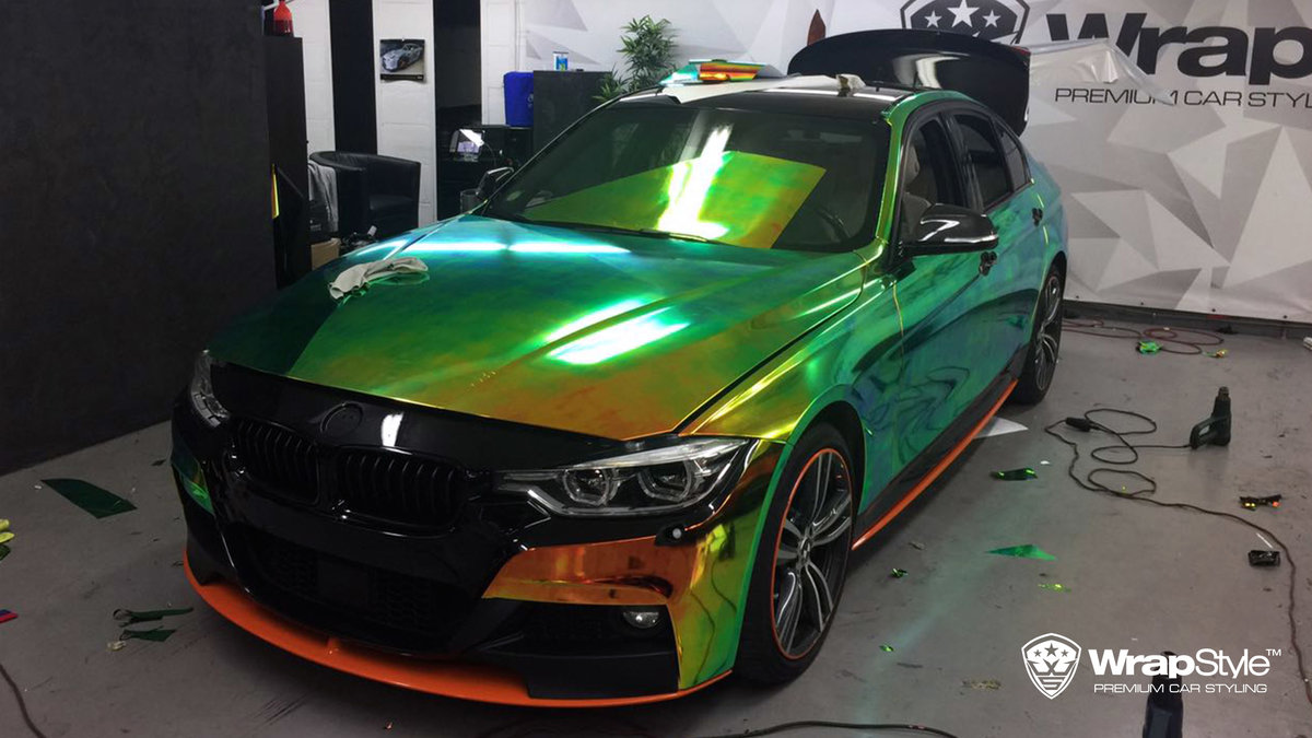 BMW 3 - Rainbow Chrome wrap - img 1