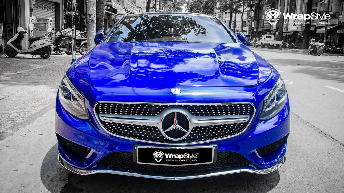 Mercedes S Coupe - Blue Metallic wrap - img 2