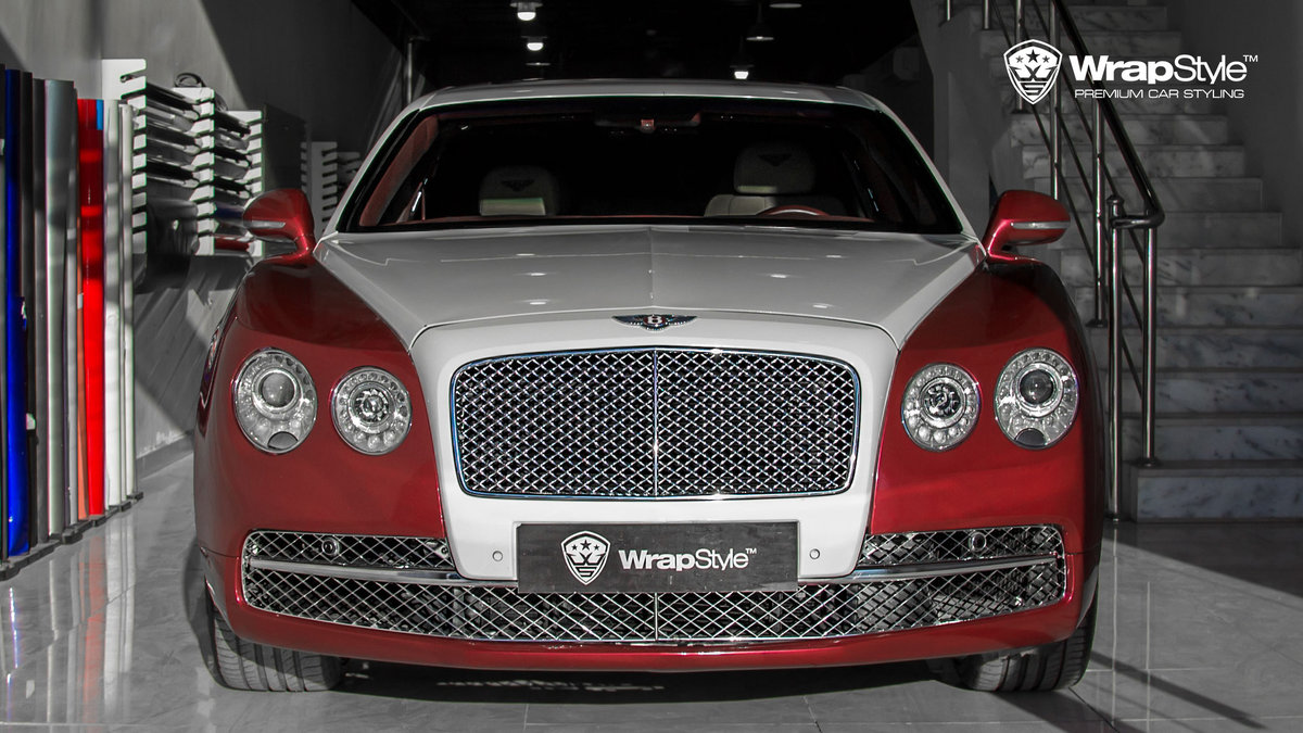 Bentley Flying Spur - Red Chrome wrap - img 2