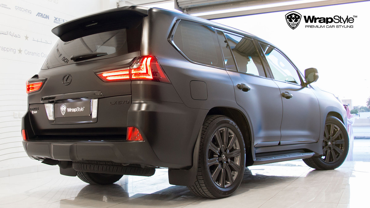 Lexus LX570 - Black Satin wrap - img 1