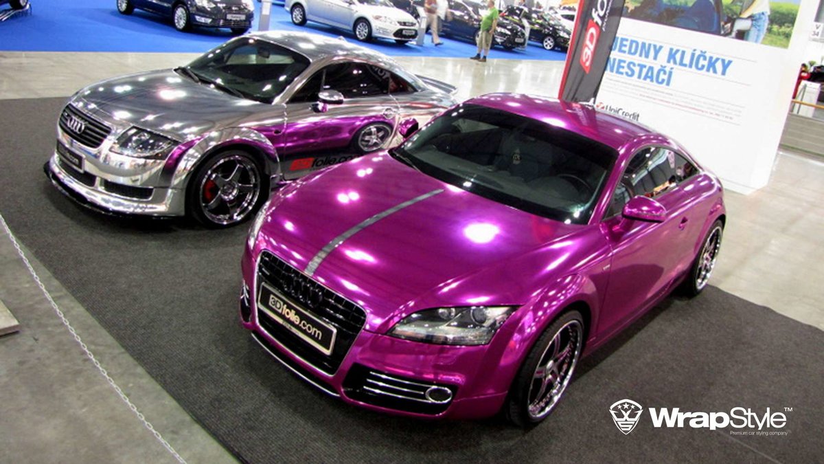 Audi TT - Pink Chrome wrap - img 1