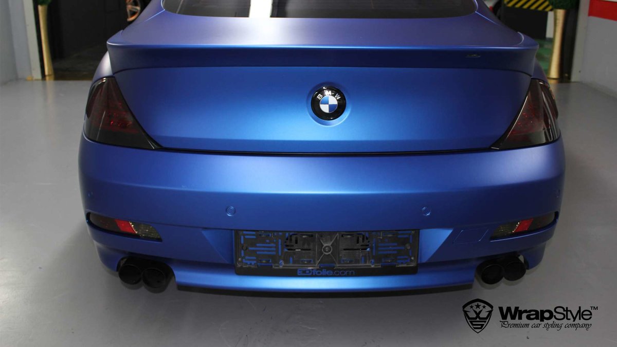 BMW 6 - Anodized Blue Satin wrap - img 2