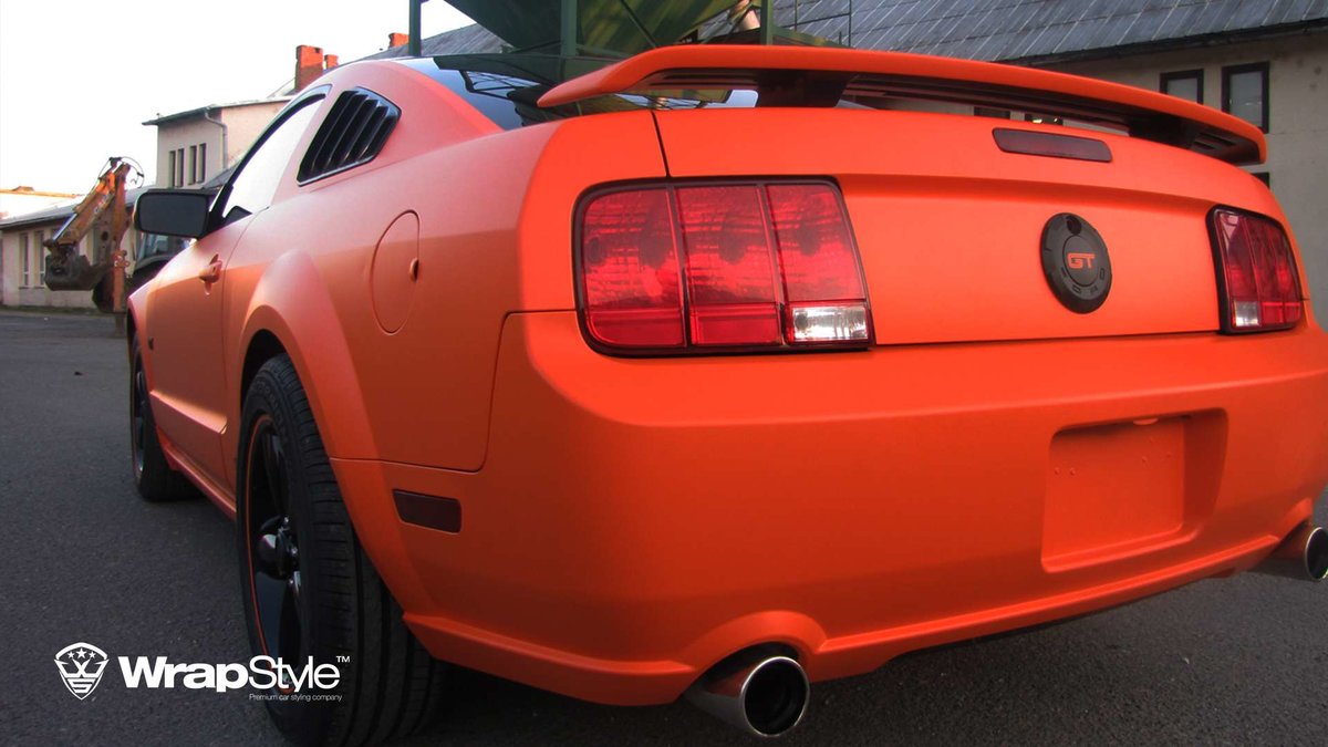 Ford Mustang - Orange Matt wrap - img 2