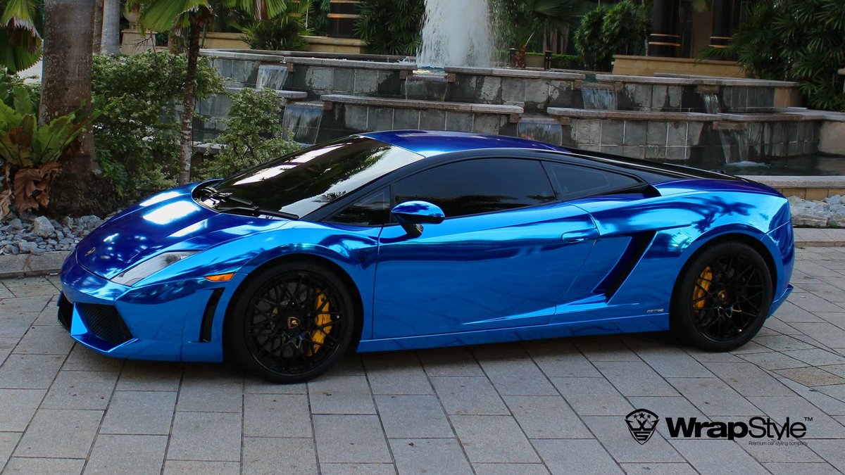 Lamborghini Aventador - Blue Chrome wrap - img 6