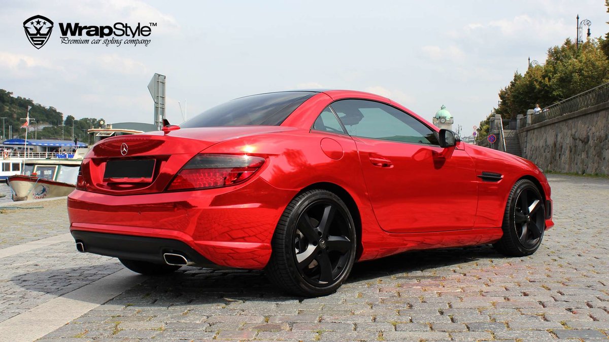 Mercedes SL - Red Chrome wrap - img 2