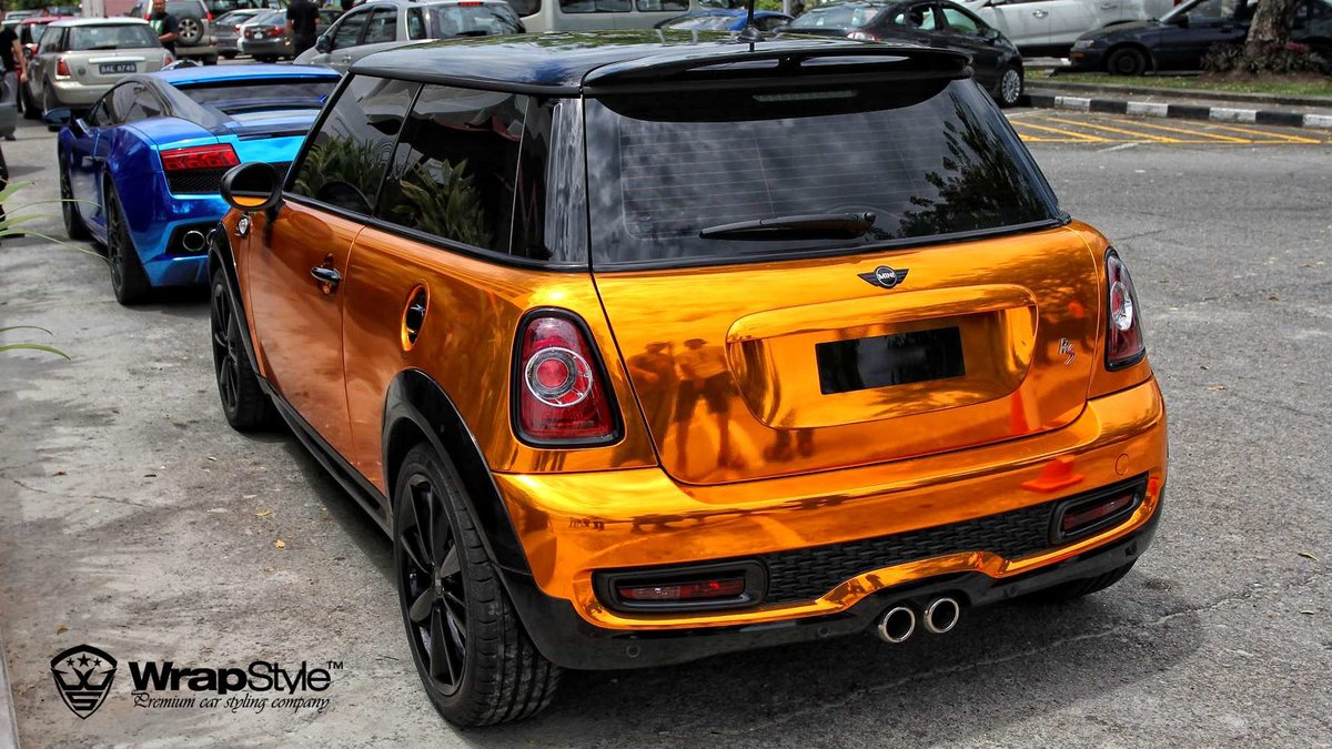 Mini Cooper - Orange Chrome wrap - img 1