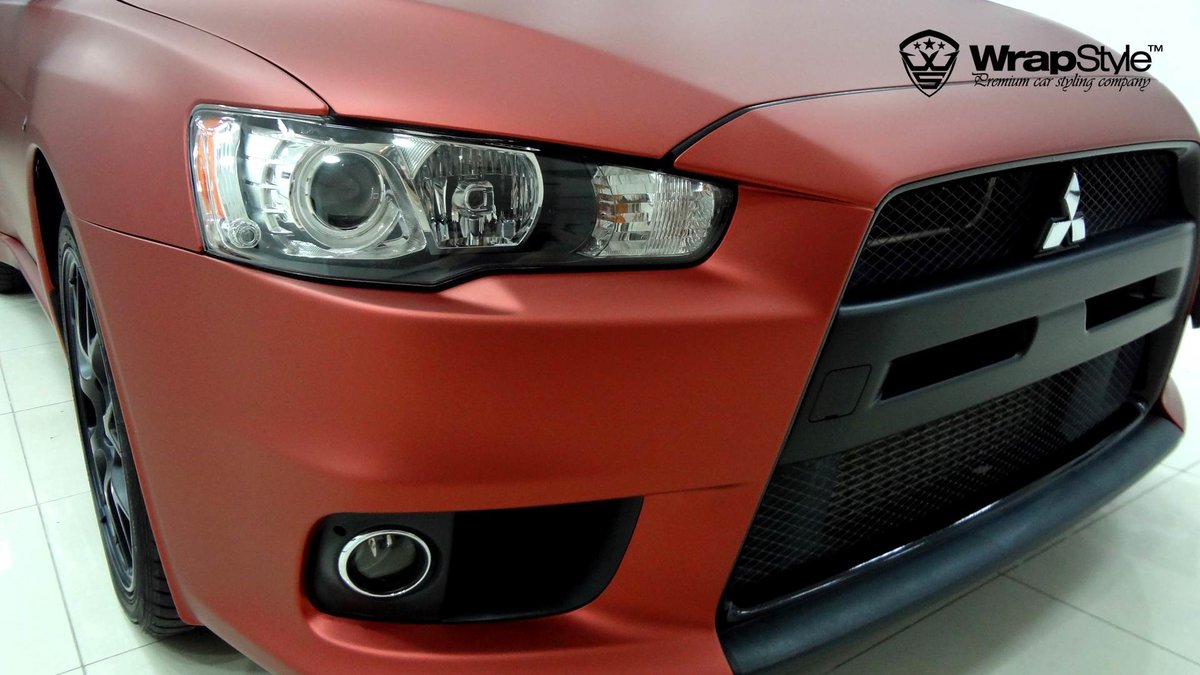Mitsubishi Lancer X - Red Alu wrap - img 1