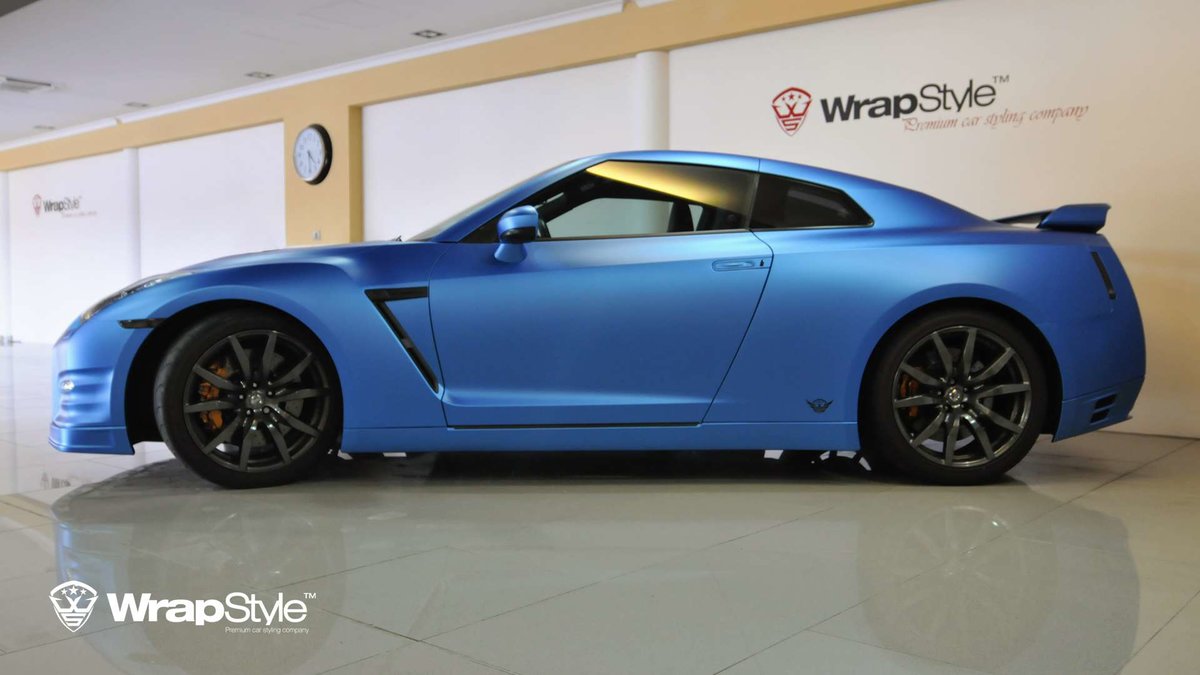 Nissan GTR - Electric Blue Matt wrap - img 2