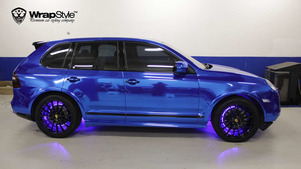 Porsche Cayenne - Blue Chrome wrap - img 4