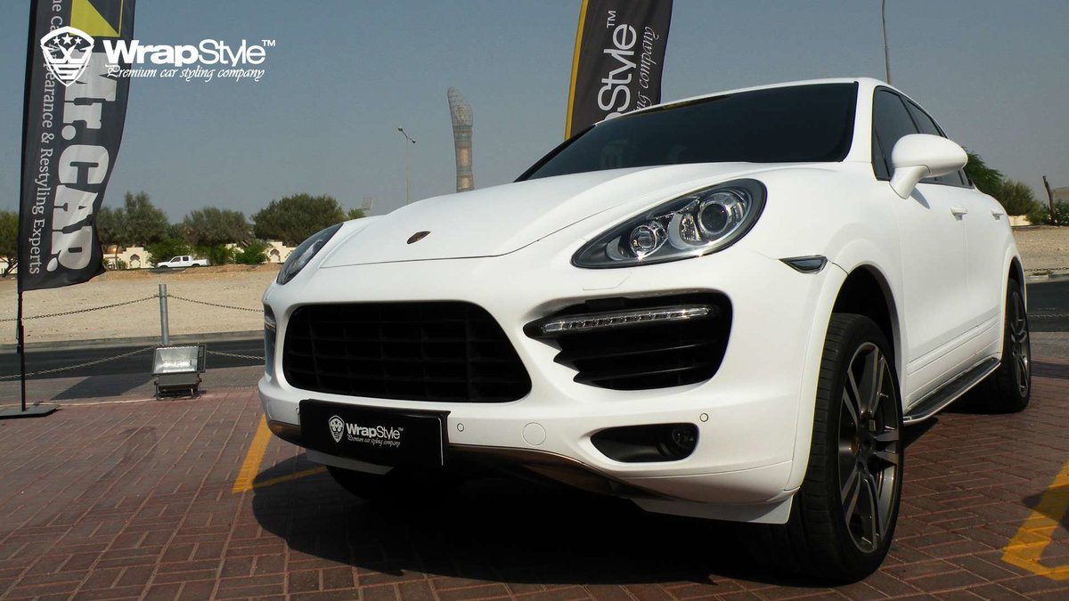 Porsche Cayenne - White Matt wrap - img 3