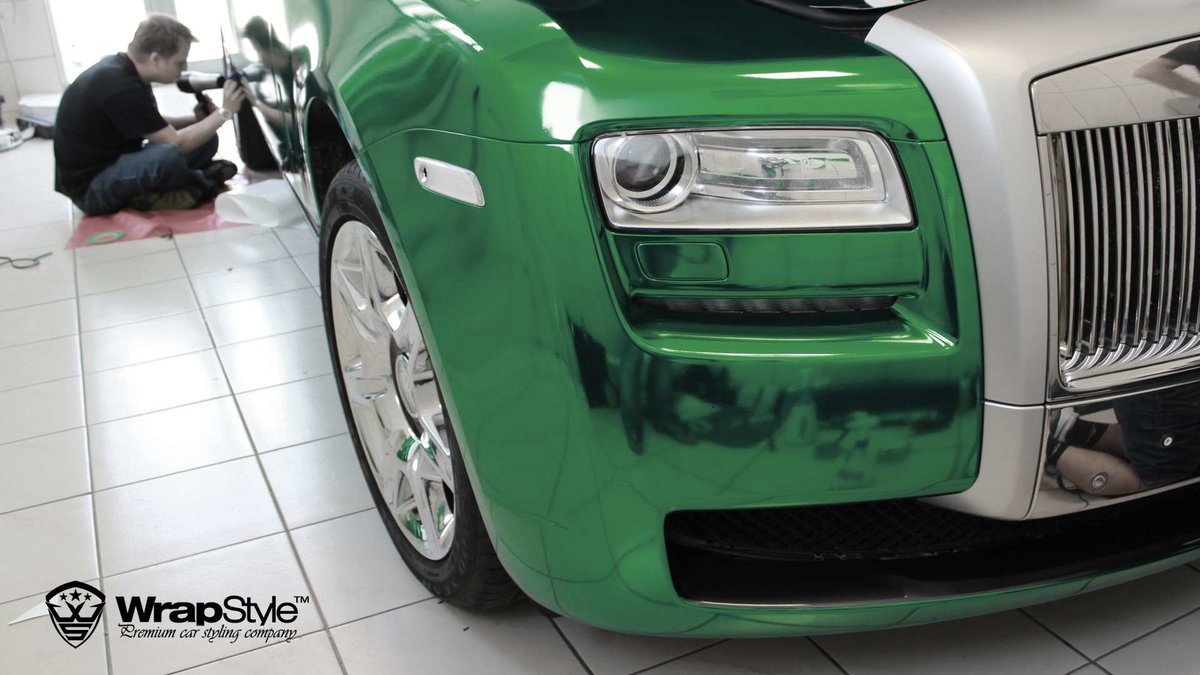 Rolls-Royce Phantom - Green Chrome wrap - img 2