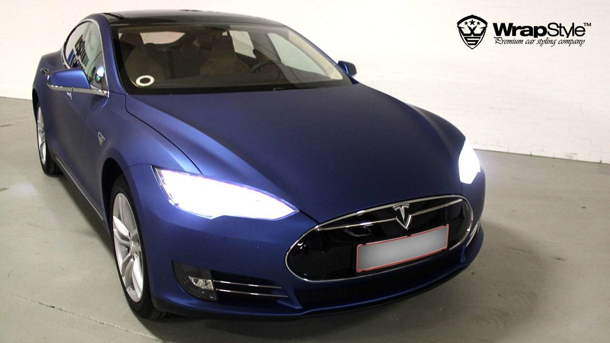 Tesla Model S - Blue Matt wrap - img 1