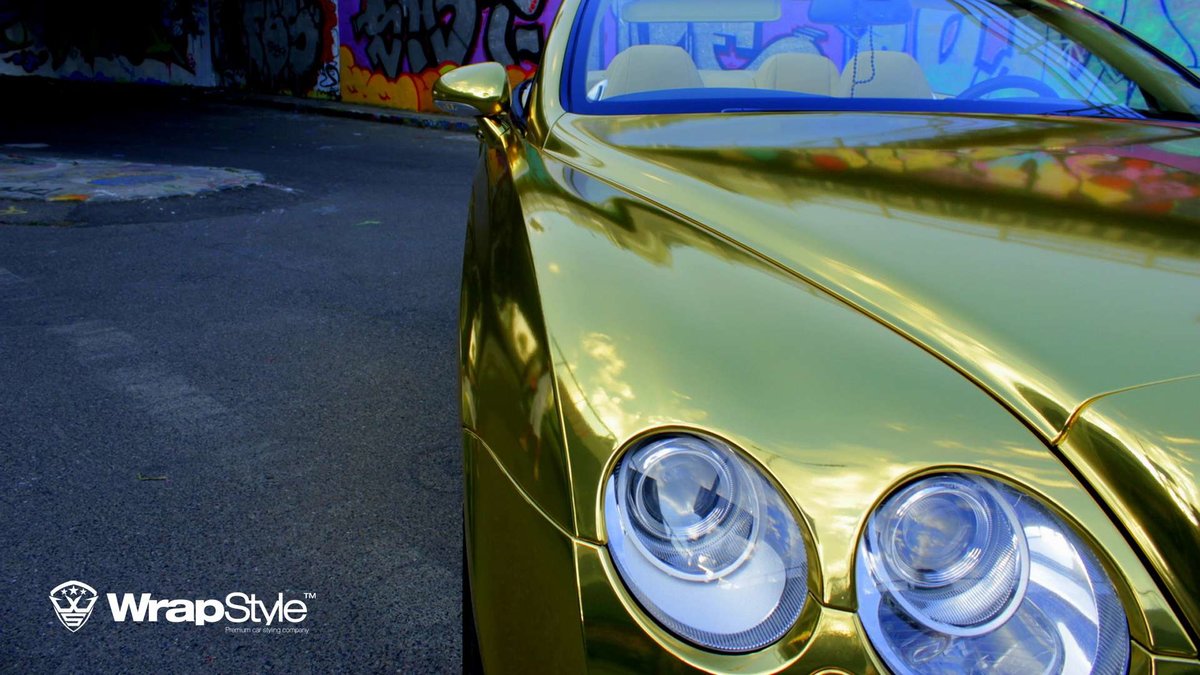 Bentley Continental Convertible - Gold Chrome wrap - img 1