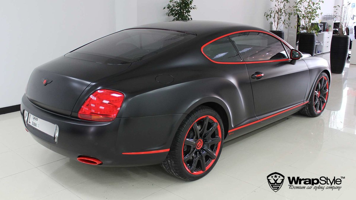Bentley GT - Black Satin wrap - img 1