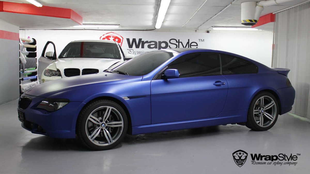 BMW 6 - Anodized Blue Satin wrap - img 1