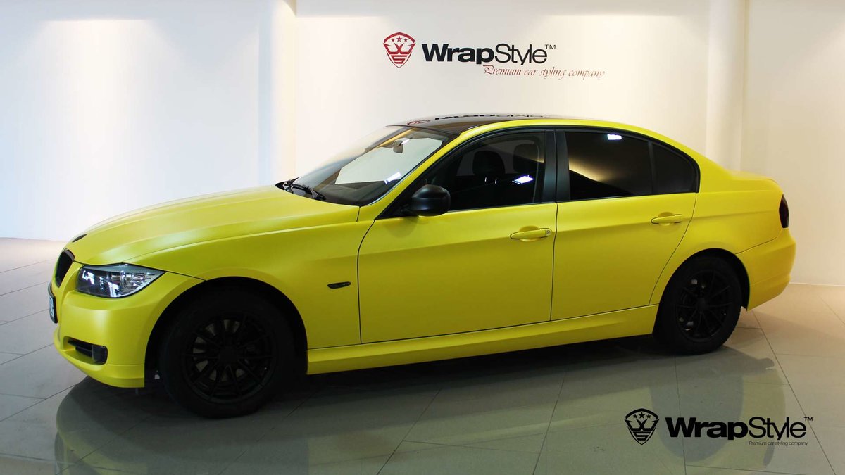 BMW M4 - Yellow Matt wrap - img 1