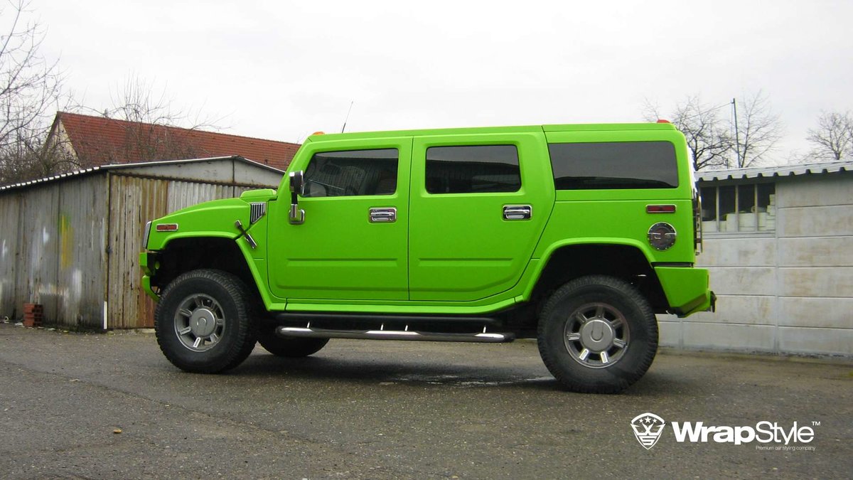 Hummer H1 - Toxic Green Matt wrap - img 2