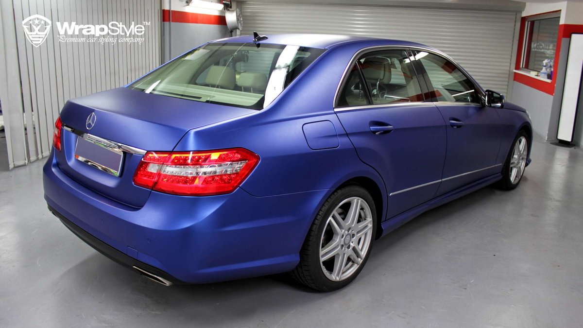 Mercedes S - Pitch Blue Matt wrap - img 1