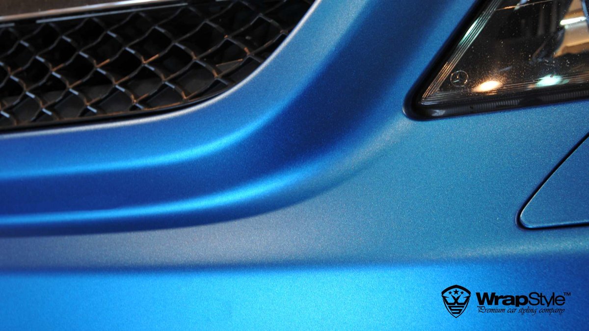 Mercedes SL - Blue Satin wrap - img 1