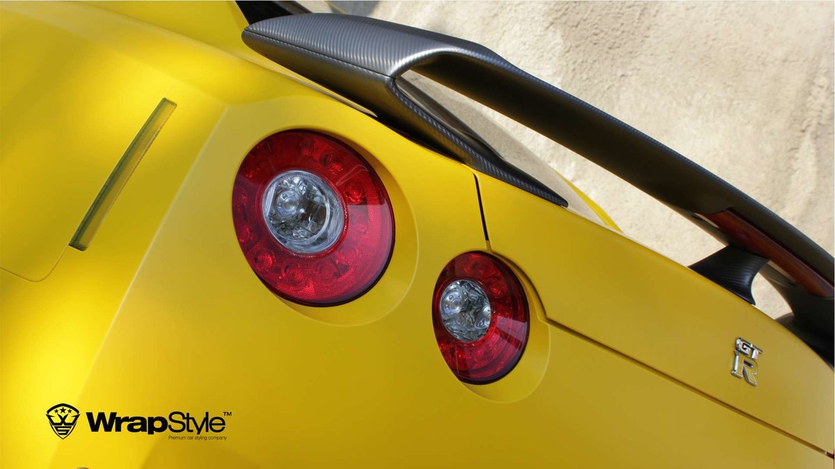 Nissan GTR  - Yellow Matt wrap - img 1