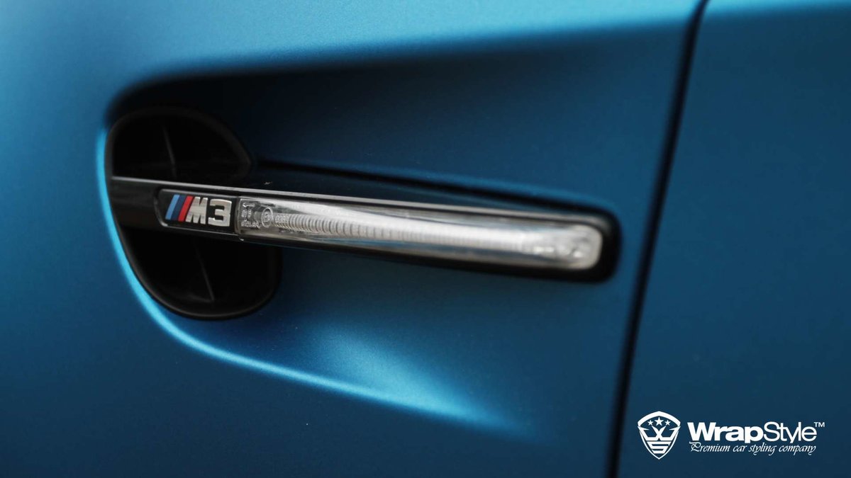 BMW M3 - Electric Blue Matt wrap - img 1