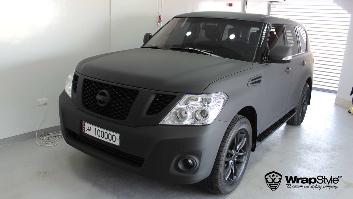 Nissan Patrol - Super Black Matt wrap - img 1