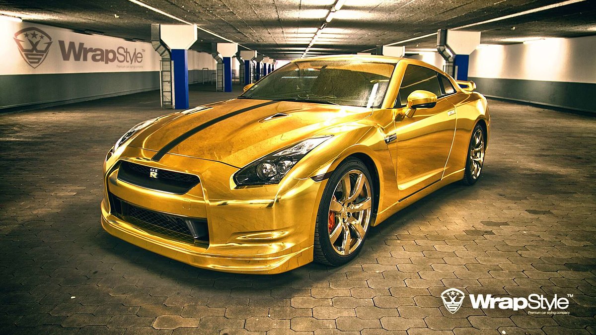 Nissan GTR - Gold Chrome wrap - img 1