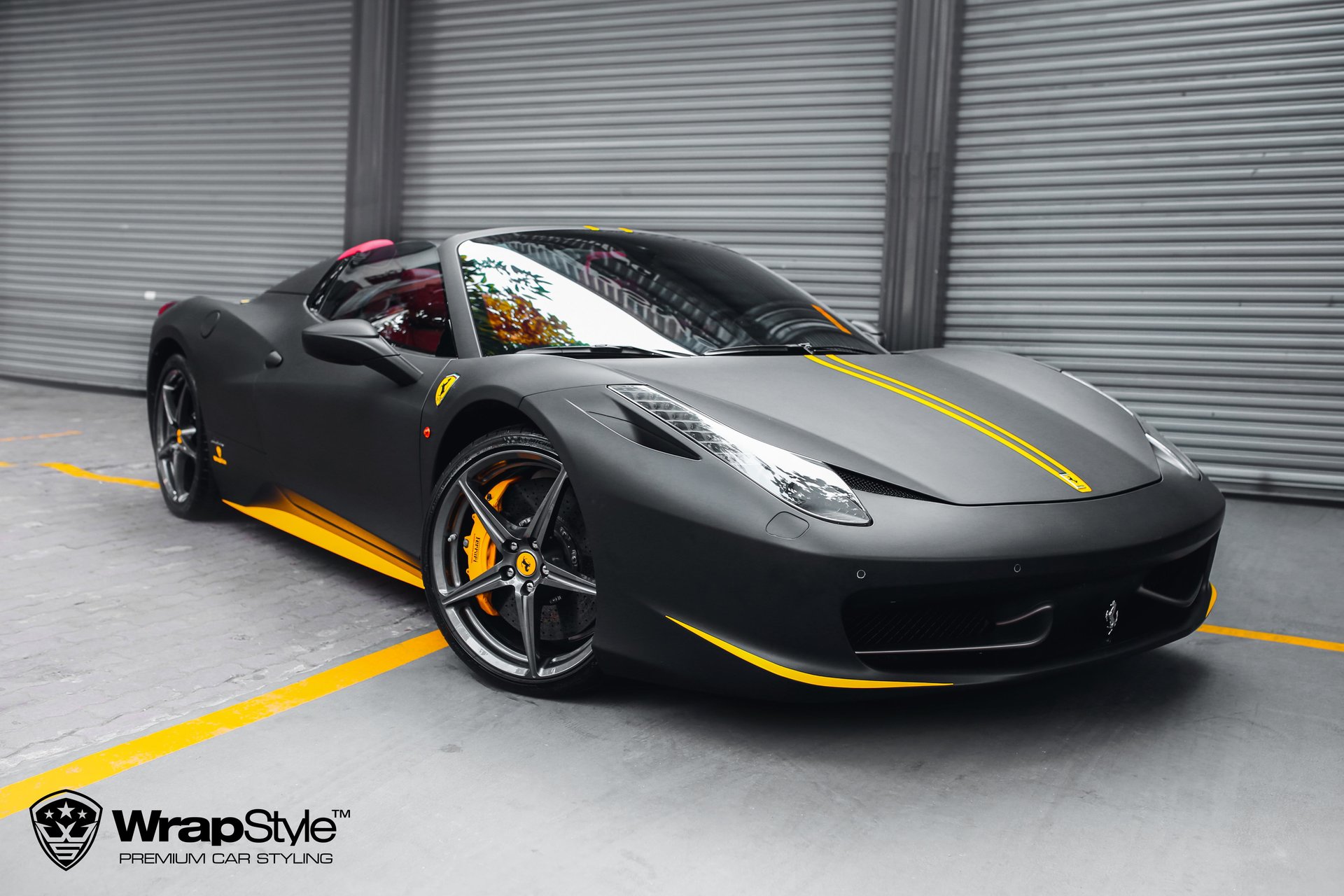 Ferrari 458 Black Matt wrap | WrapStyle