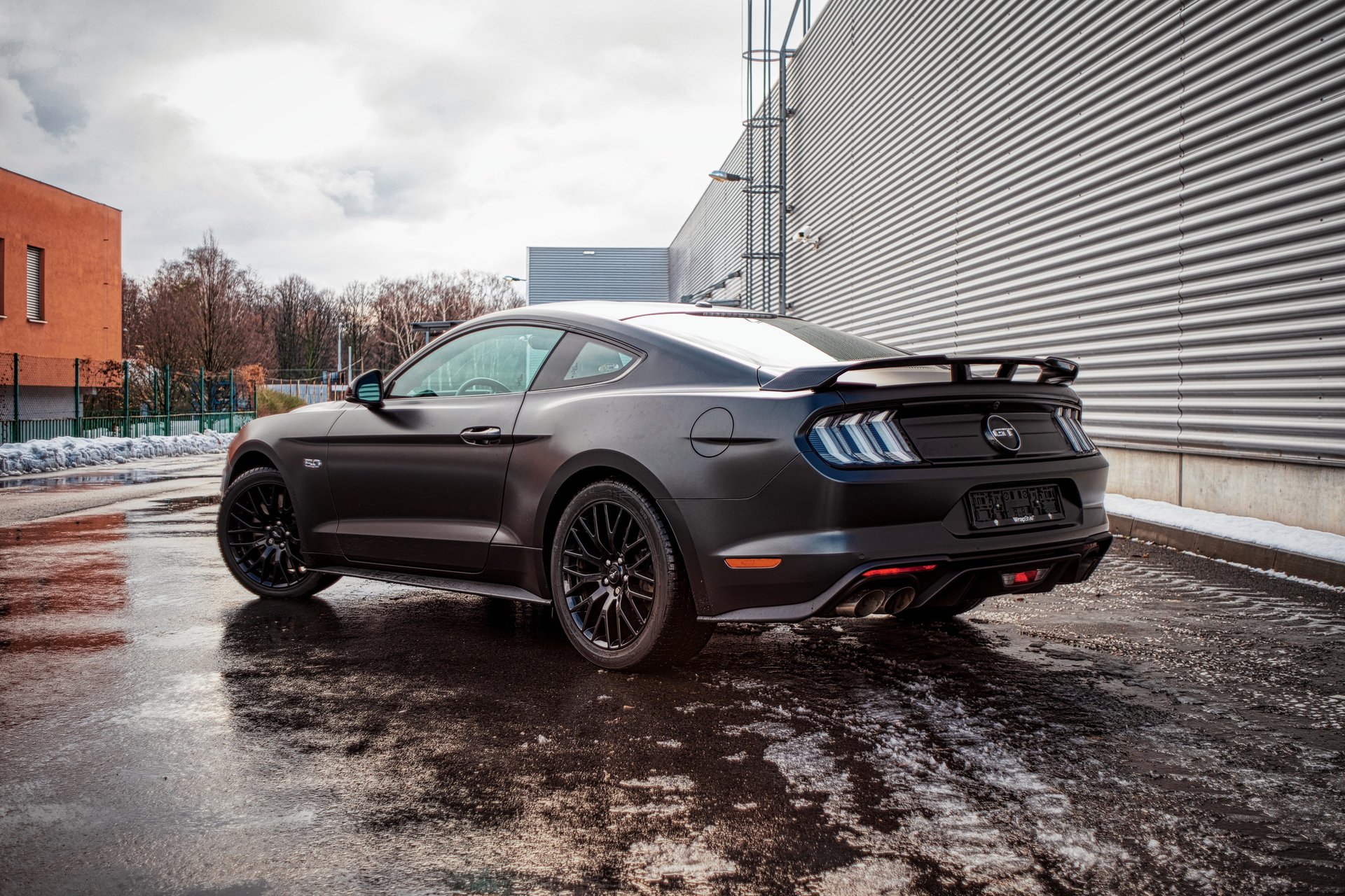 Ford Mustang - Black Satin wrap WrapStyle.