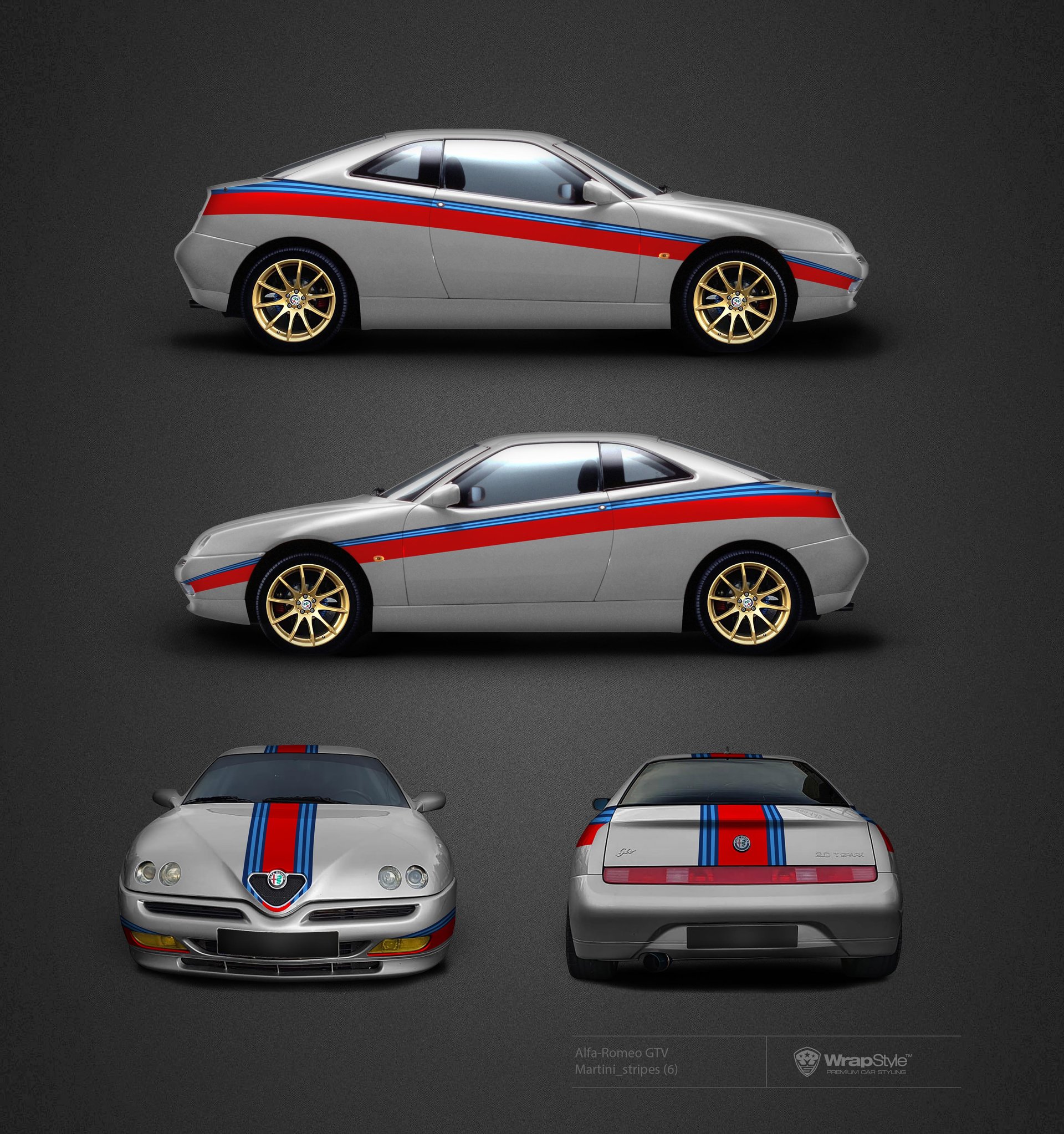 Alfa Romeo GTV - Martini stripes | WrapStyle