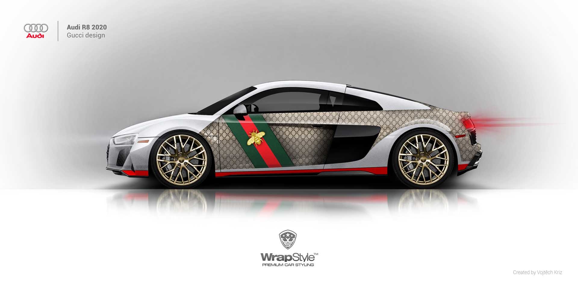 Brug af en computer Oversigt Tilbageholde Audi R8 - Gucci design | WrapStyle