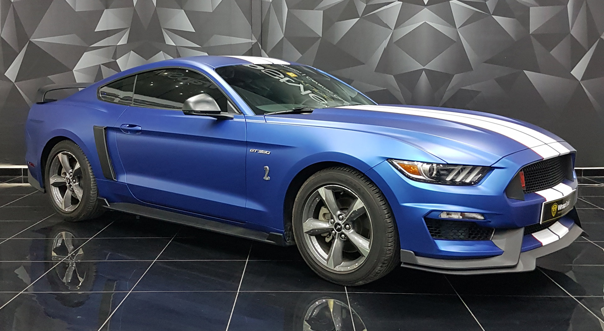 Ford Mustang Blue Matt Wrap Wrapstyle