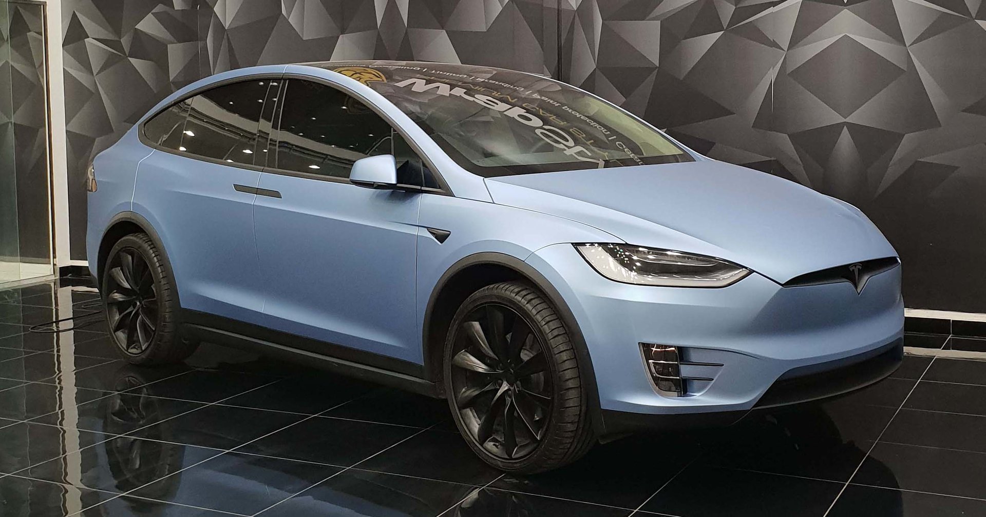 Tesla Model X Blue Matt Wrap WrapStyle