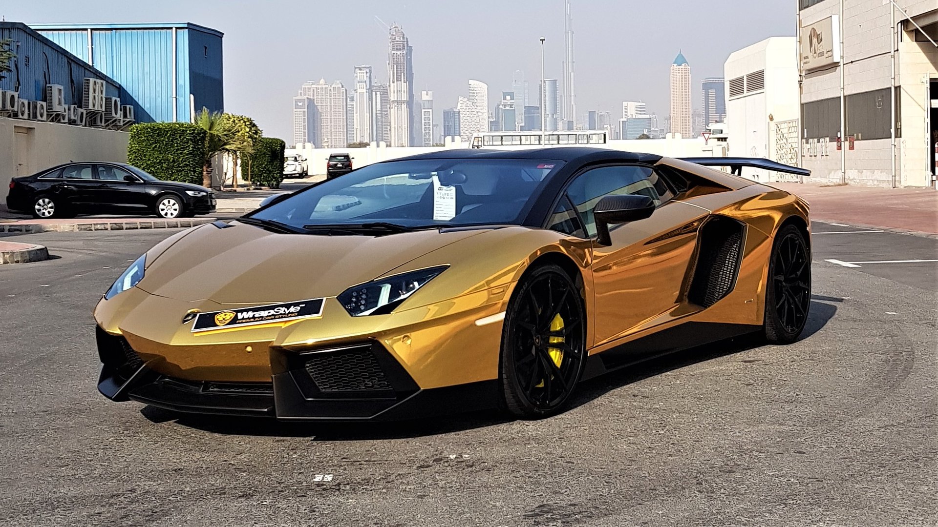 Lamborghini Aventador Gold Gloss Wrap WrapStyle