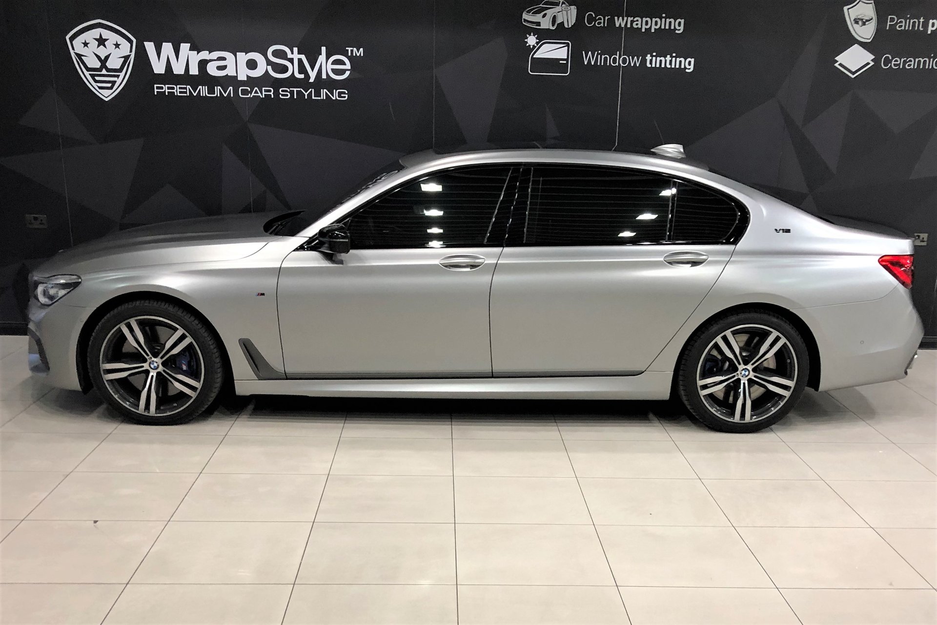 BMW 760Li - Silver Satin wrap