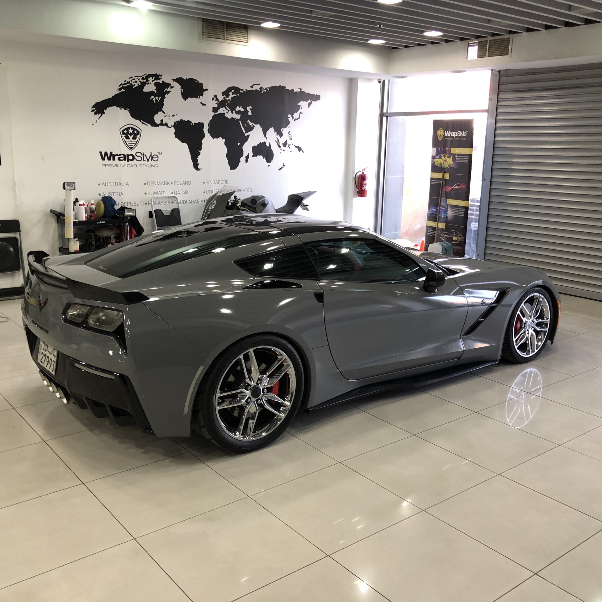 Chevrolet Corvette Grey Gloss Wrap WrapStyle