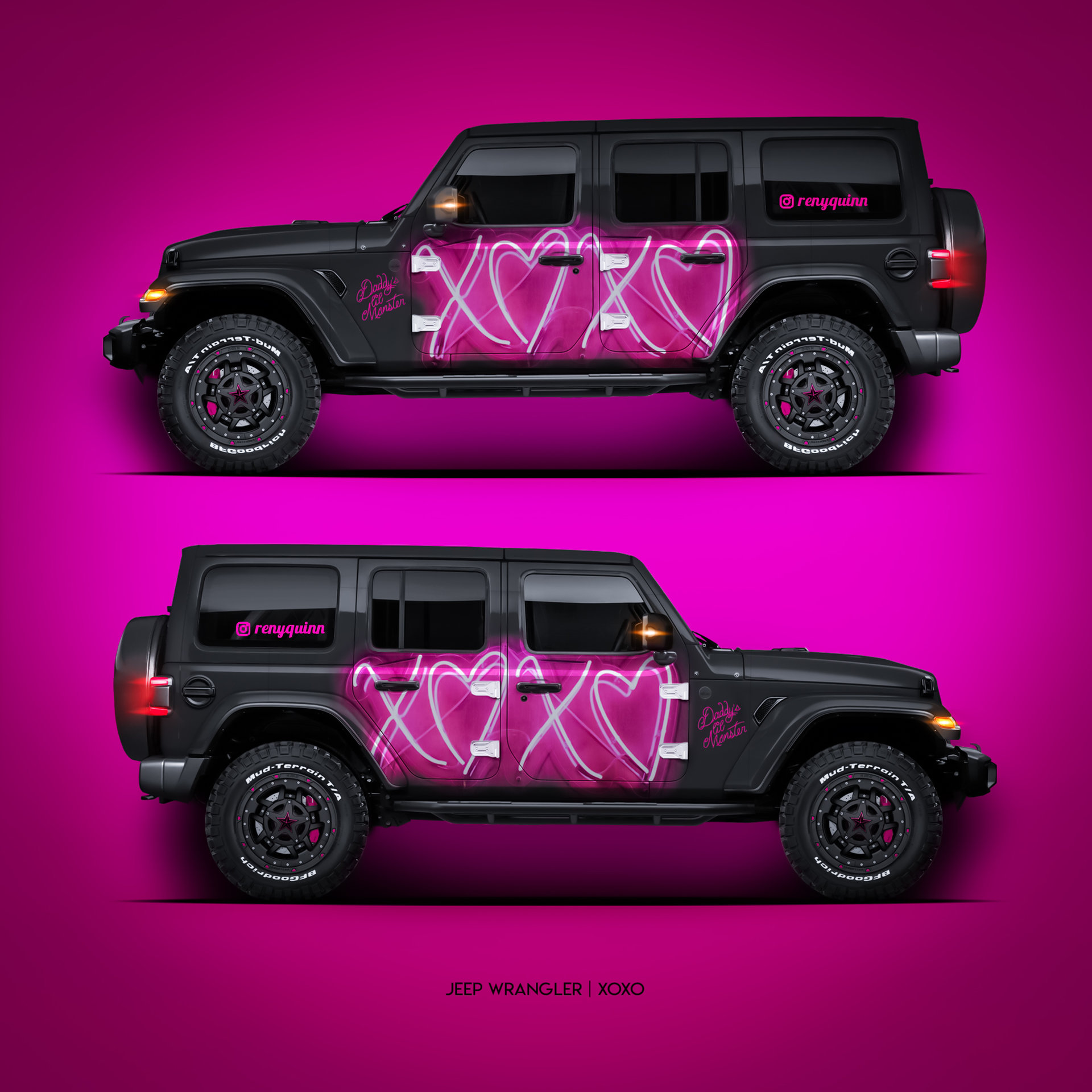 Jeep Wrangler - XOXO design | WrapStyle