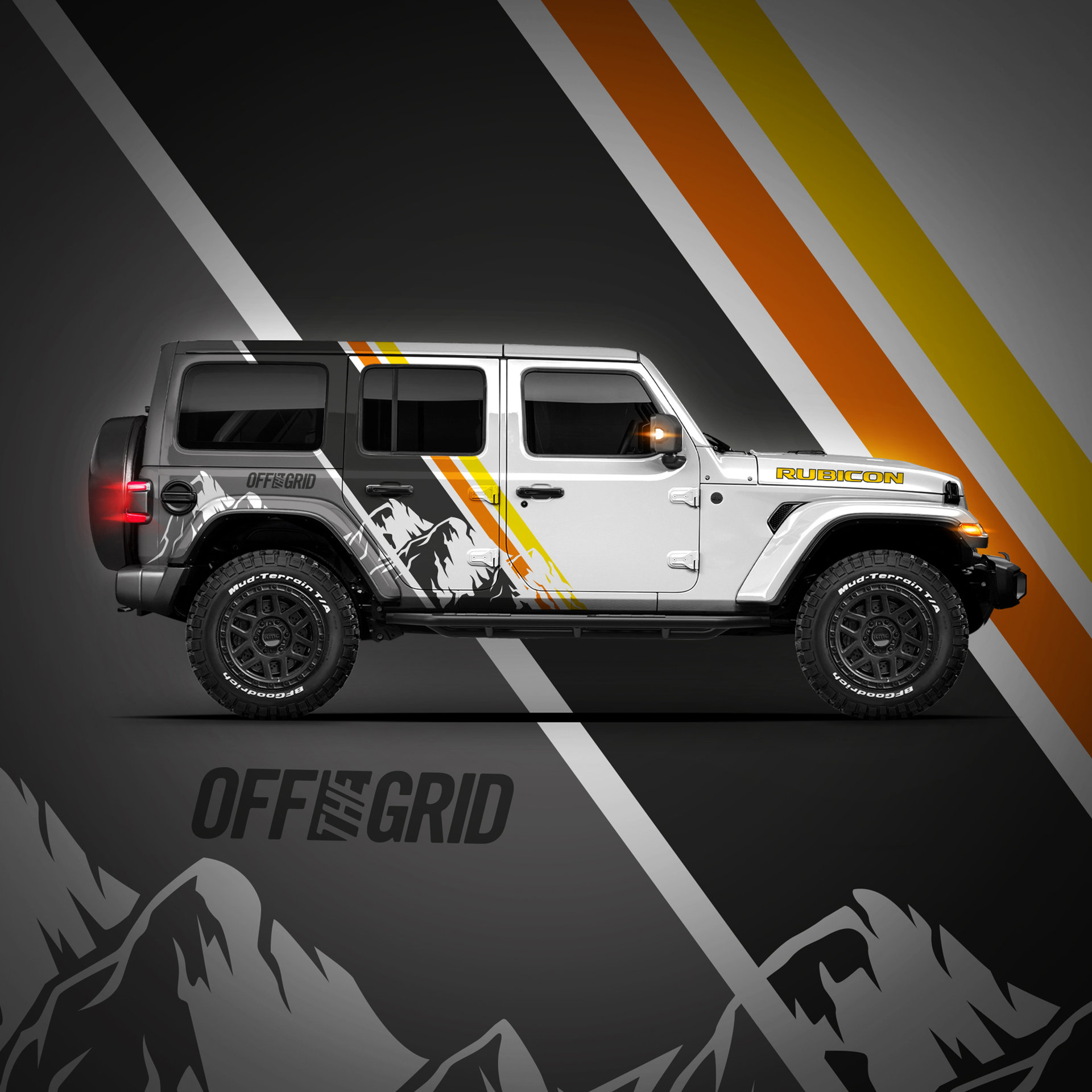 Jeep Wrangler - Stripes Design | WrapStyle