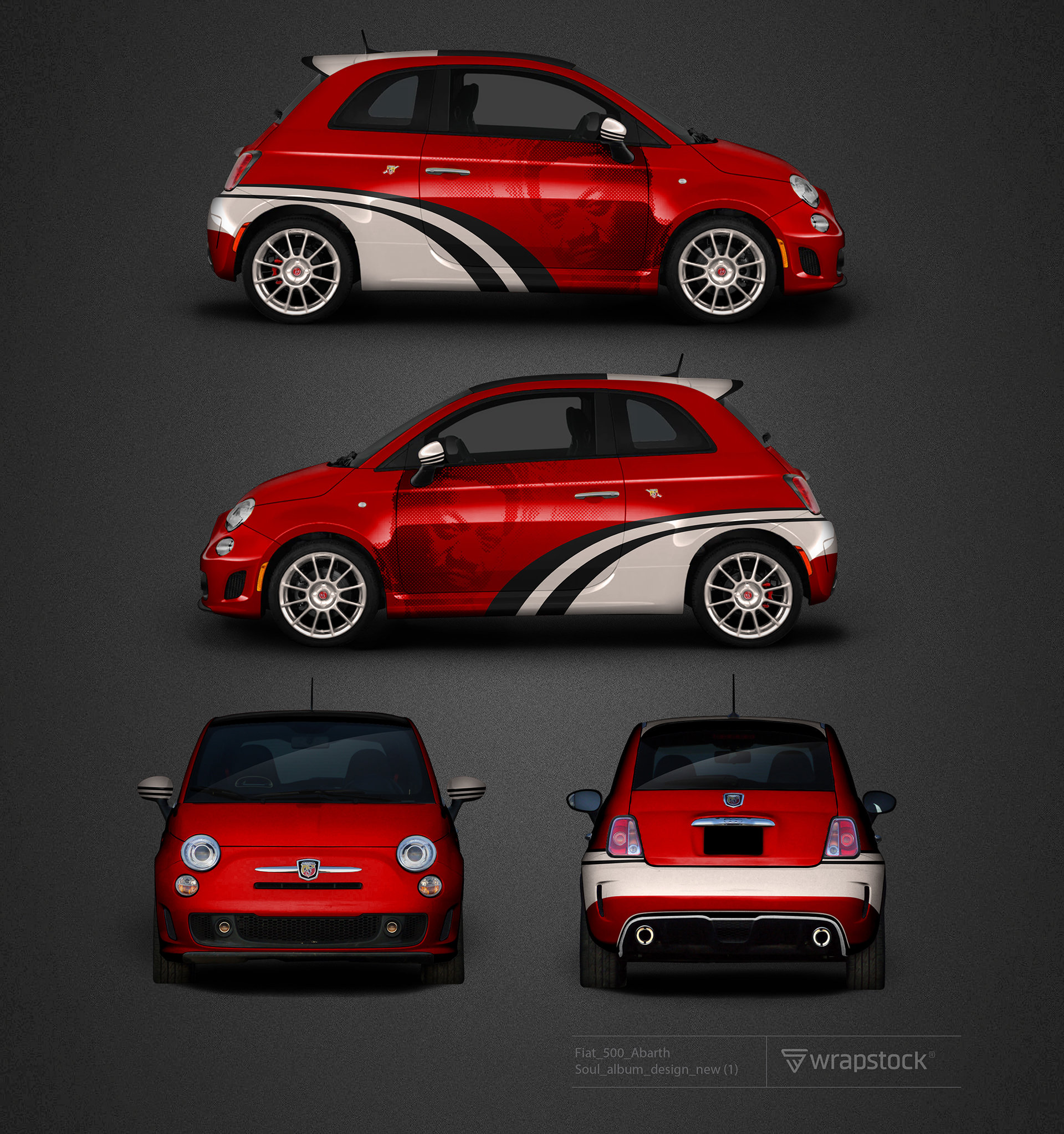 This week's customer car is this custom wrapped Fiat 500 Abarth