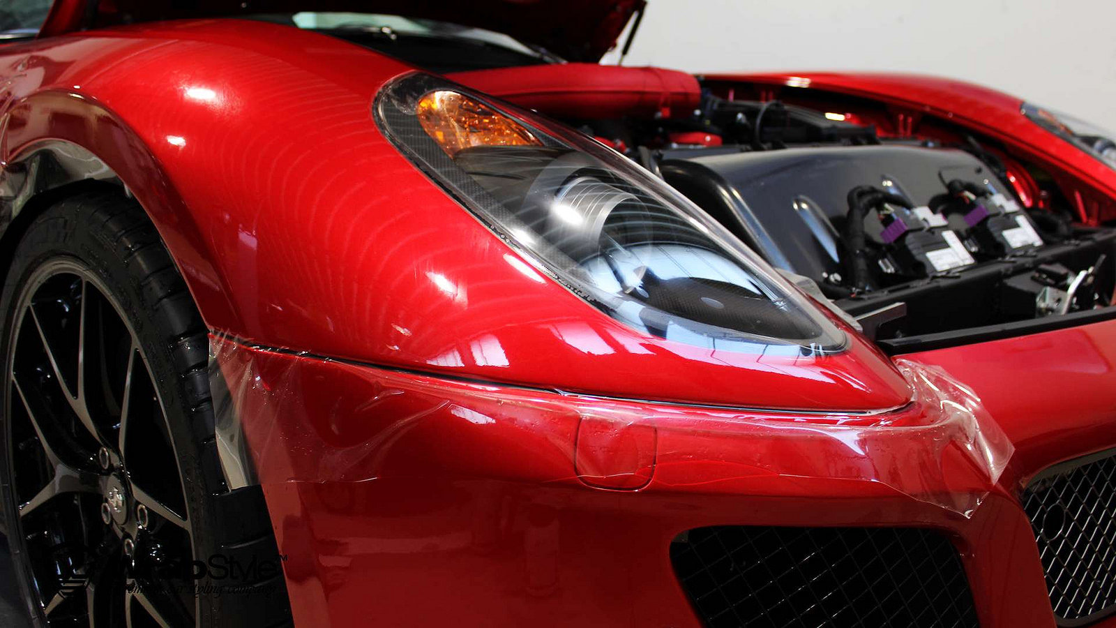 Tapis de Sol Voiture Tappetini pour Ferrari 599 Gtb Foncé Rouge
