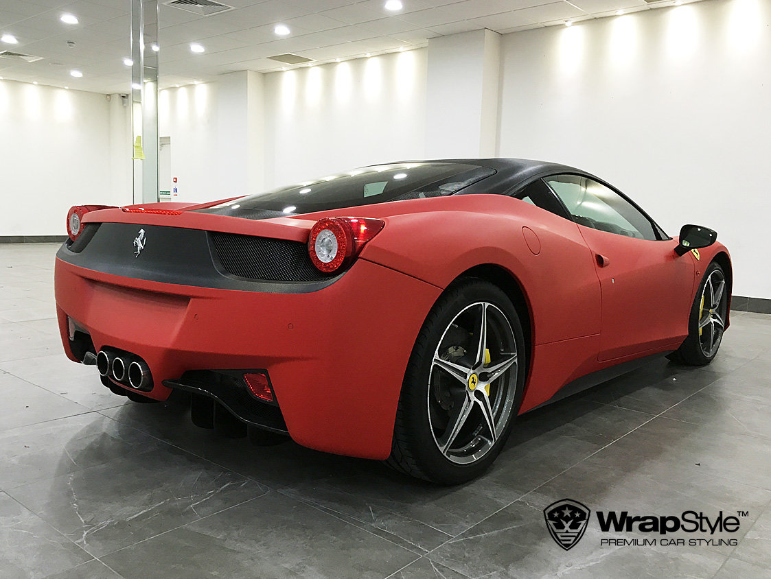 tøjlerne type kløft Ferrari 458 Italia - Red Matt wrap | WrapStyle