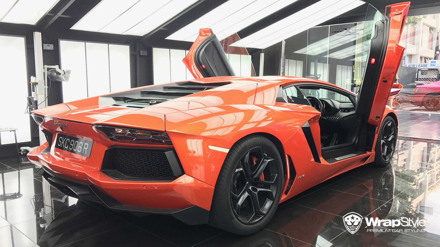 Lamborghini Aventador - Orange Gloss wrap | WrapStyle