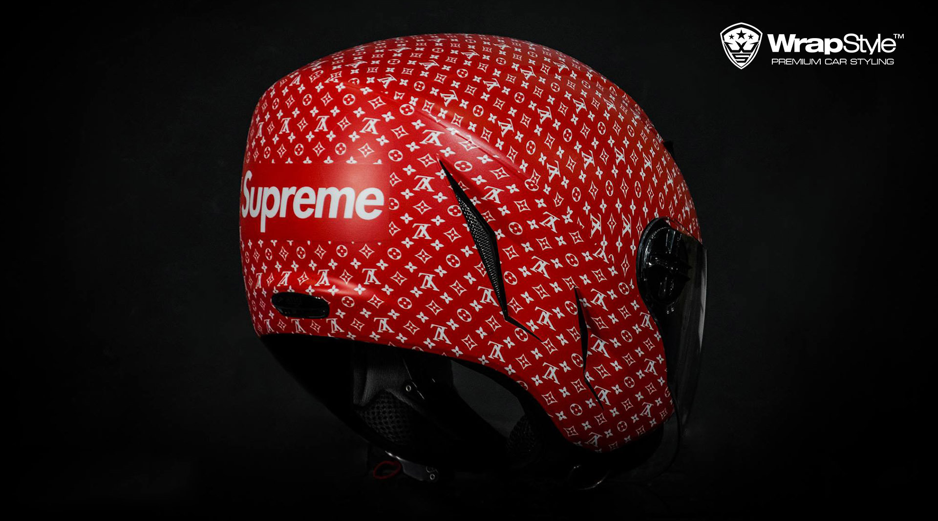 Supreme X Louis Vuitton helmet