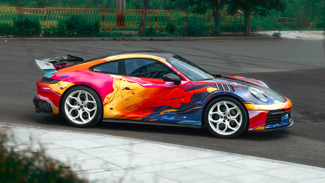 Custom Design created with AI Technology for Porsche 911 Carrera