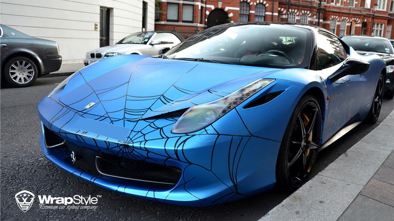Ferrari 458 Italia - Blue Matt wrap - img 1 small
