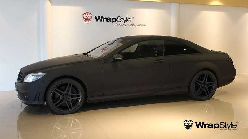 Mercedes S - Super Black Matt wrap - img 2 small