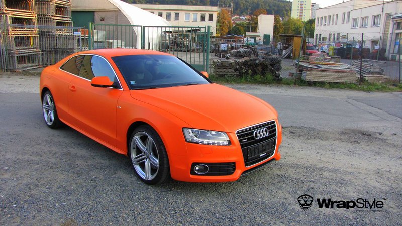 Audi A5 Coupe - Orange Matt wrap - cover small