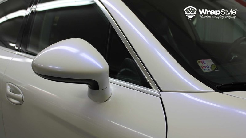 Porsche Panamera - White Pearl wrap - cover small