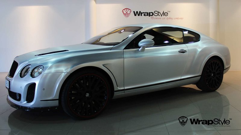 Bentley Continental - Silver Carbon wrap - cover small